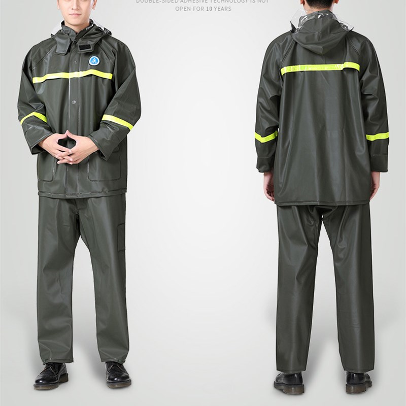 渔老头雨衣男骑行雨衣雨裤套装防暴雨防水透气反光保暖小雨点加厚