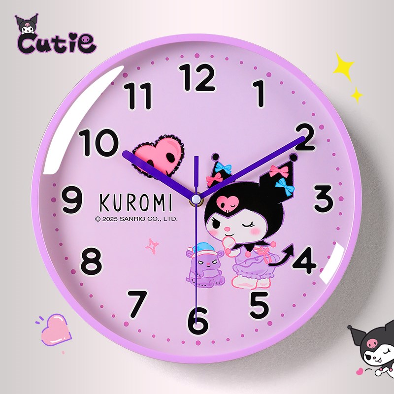 2025年新款卡通创意简约艺术挂钟免打孔时尚钟表客厅静音时钟挂墙