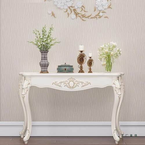 欧式玄关桌玄关柜时尚玄关台靠墙桌半圆电话桌轻奢简约门厅柜设计