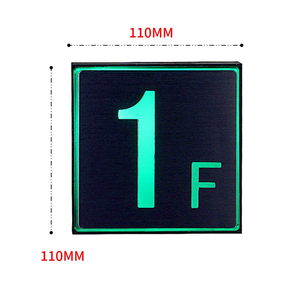 明装拉丝铝小方86盒外贸标志灯疏散指示通道灯圆形EXIT红白蓝绿光