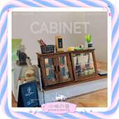 娃娃屋配件小号蛋糕柜迷你开门展示柜吧台物品陈列柜家具M73