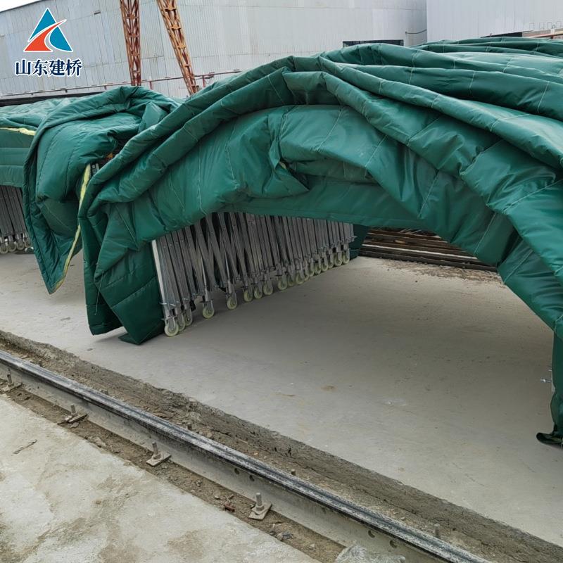 桥梁蒸汽养护保温棚混凝土预制件保温推拉蓬加棉加厚防水蒸养蓬