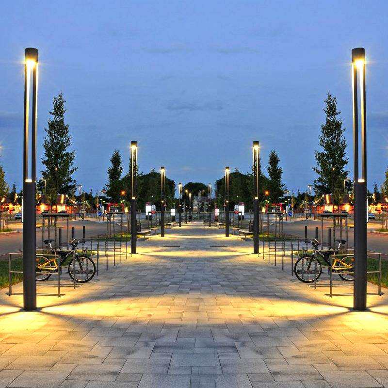 庭院灯户外防水别墅花园灯方形LED景观园林灯IP54高亮铝制庭院灯