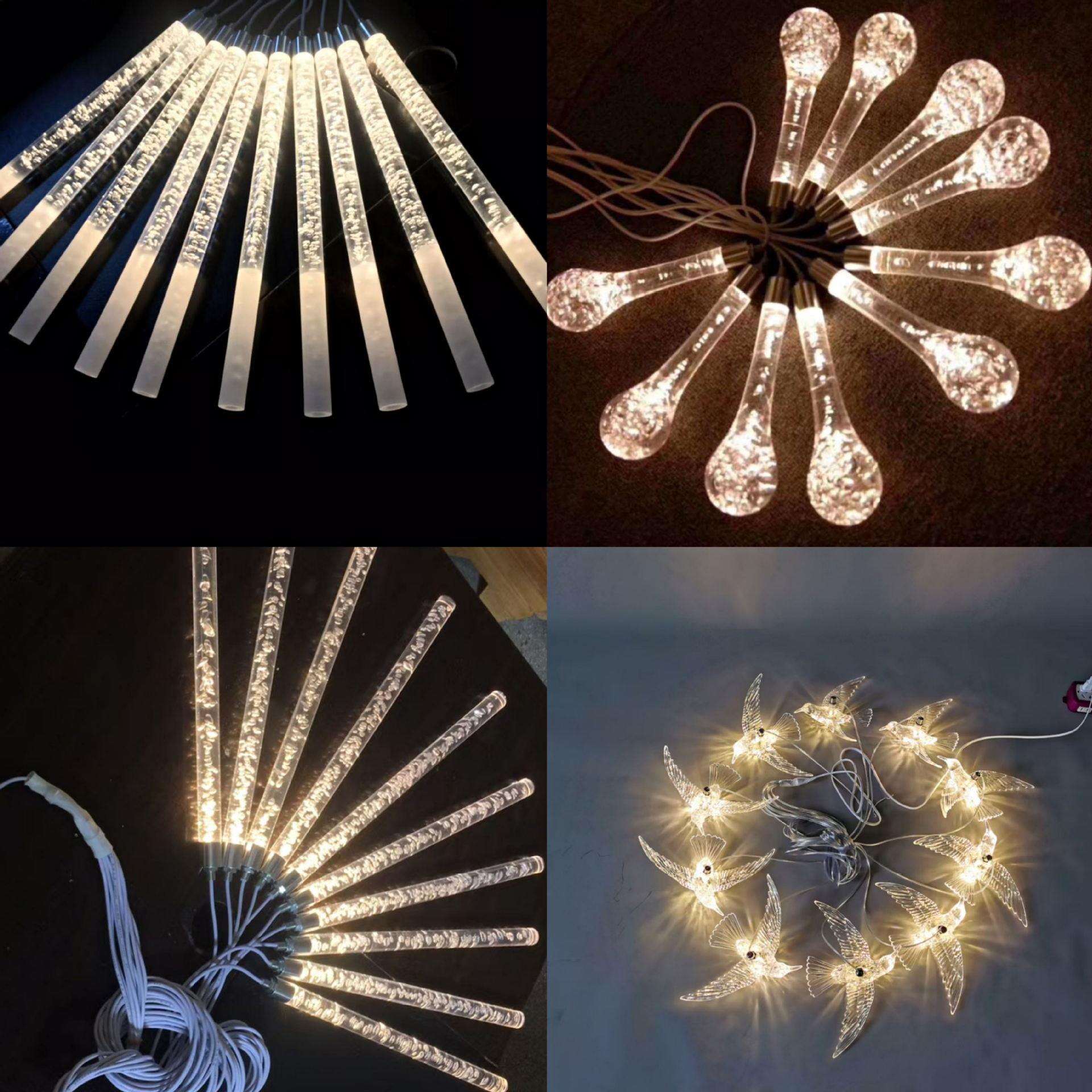 婚庆道具磨砂棒棒吊灯灯舞台布置婚礼吊顶装饰十头亚克力气泡暖光