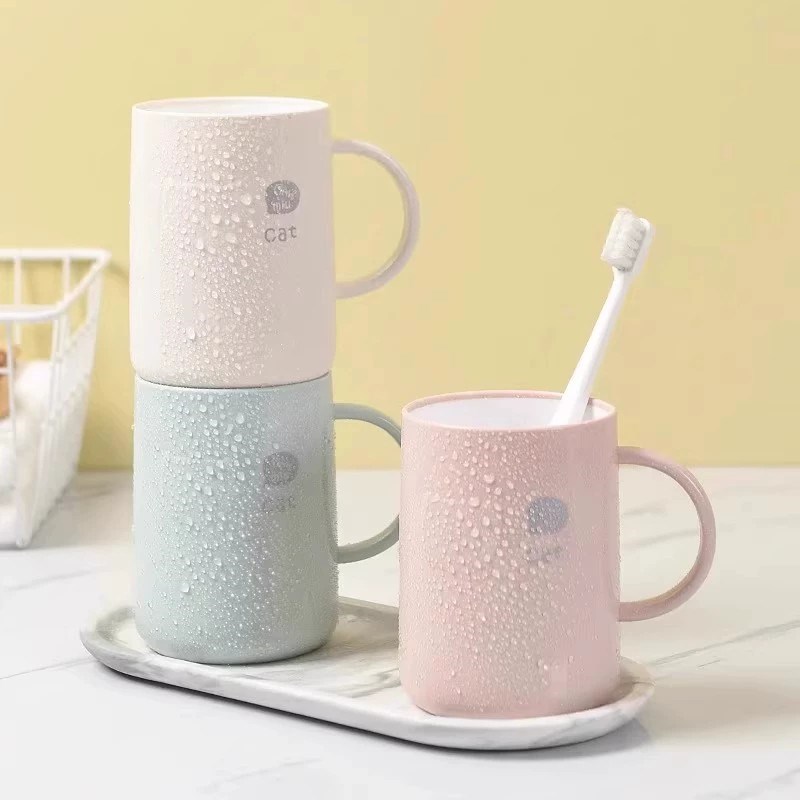 【下单立减50】双层加厚漱口杯简约塑料PP材质牙刷杯子耐摔QC