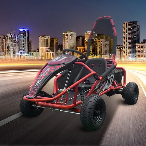 新款儿童电动越野卡丁车 四轮轴传动赛道沙滩车场地漂移车48V500W