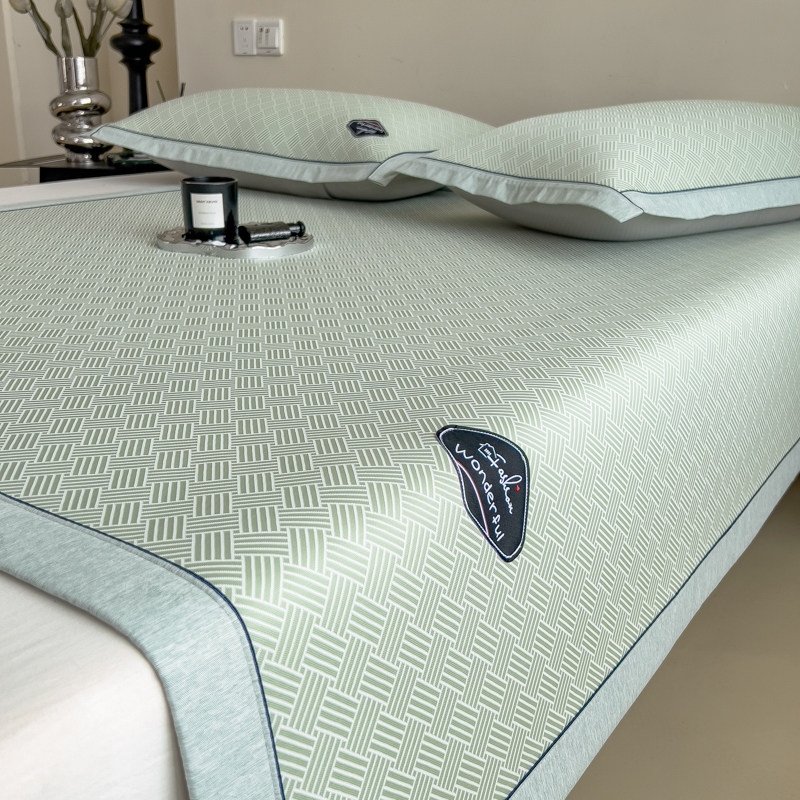 高端!凉感夏季冰丝席凉席2024新款空调席夏天软席子可折叠床笠款