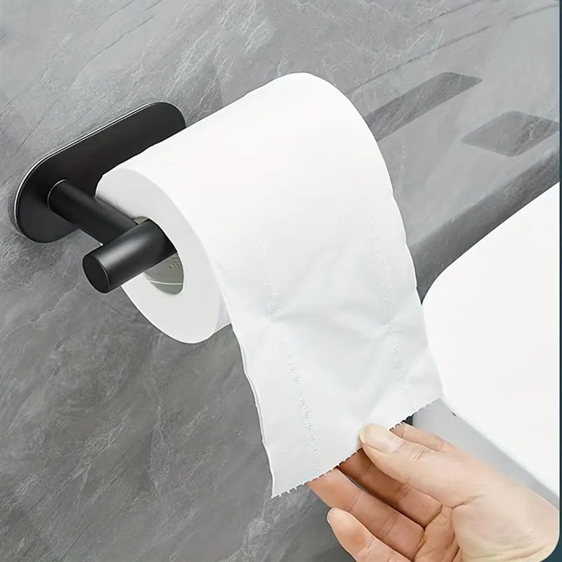 No Drilling Toilet Paper Holder Bathroom Roll Tissue Towel D