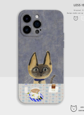 咖啡猫猫菲林手机壳iphone17手机壳苹果17promax情侣保护套16卡通15新款可爱14搞怪13软适用华为p70任意机型