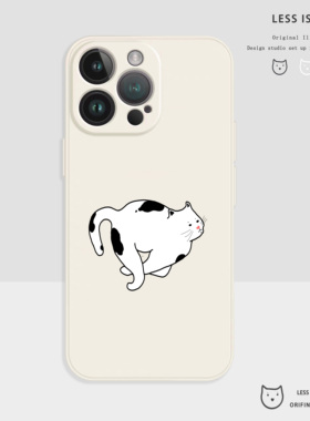 阿甘猫猫硅胶手机壳iphone17手机壳苹果16promax情侣保护套15卡通14新款可爱13搞怪12软适用华为p70任意机型