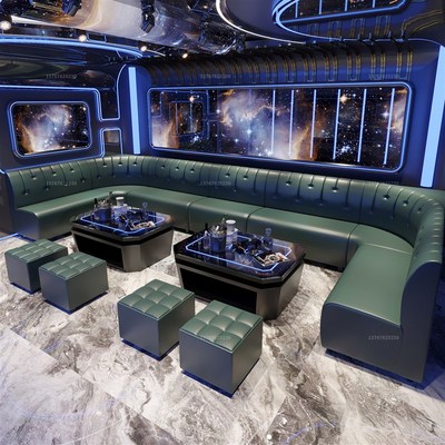 定制ktv沙发g酒吧清吧会所家用包厢歌厅夜总会转角U型卡座茶几组