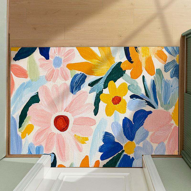 硅藻泥地垫入户门垫玄关入门油画pvc裁剪家用耐磨地毯大门口脚垫