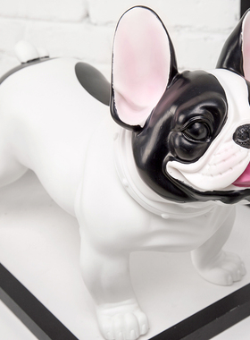 橱窗装饰道具动物模型PVC耐用简约风格落地样板间摆件玩具狗