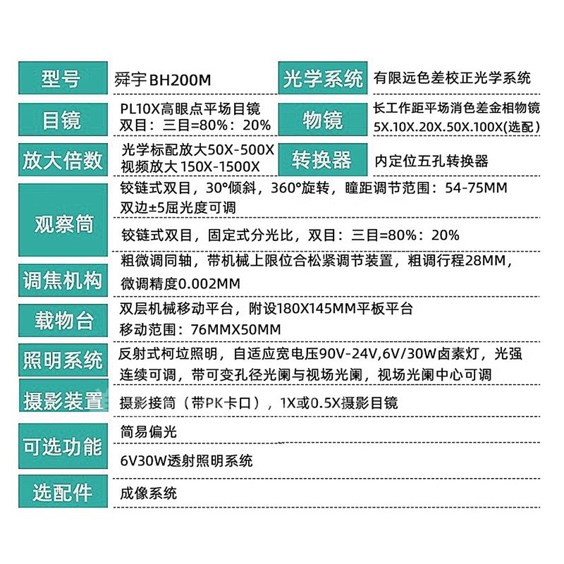 舜宇soptop金相显微镜BH200M三目照明金属材料分析切片纤维测量