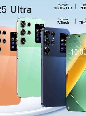 跨境手机S25Ultra2+16incell穿孔智能大屏一体机4G网外贸手机