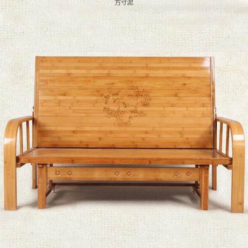 沙发床可折叠双人床简易床沙发多功能1.2米1.5米两用竹床折叠凉床