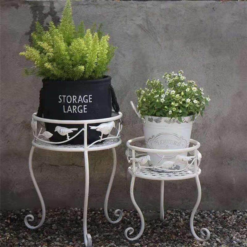 欧式复古铁艺小鸟花凳花架两件套做旧花盆庭院花园户外装饰,3C数码配件,USB灯,淘宝优惠券,粉丝福利购,淘宝优惠卷