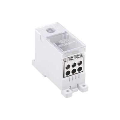 uxcell1输入6输出DIN导轨接线端子块660V250A连接器分配