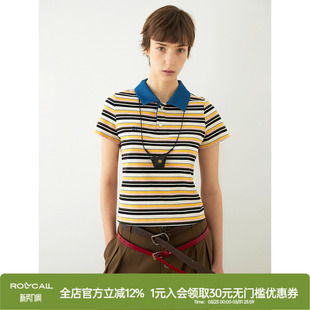 T恤 复古牛仔撞色拼接Polo领短袖 ROLLCALL 26SS