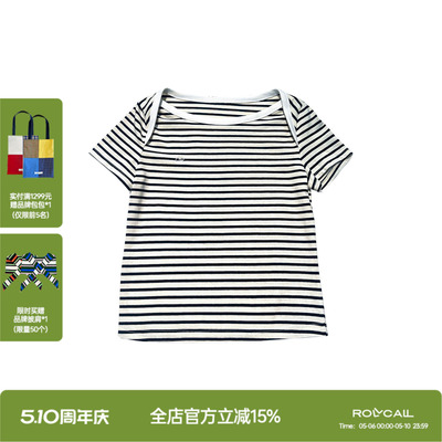 rollcall条纹正肩短袖