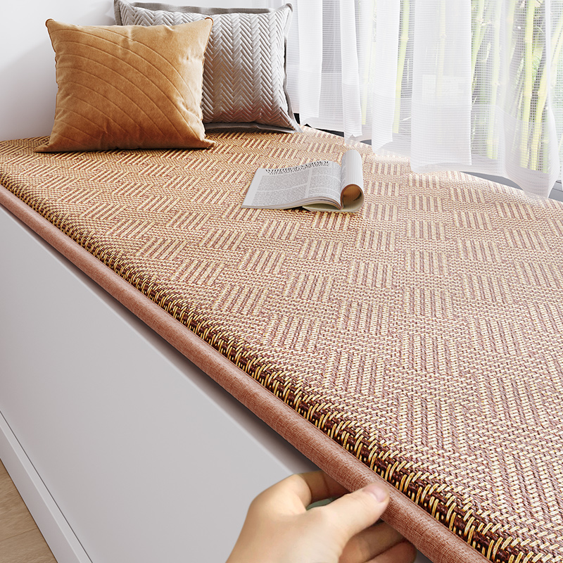 【夏季藤席】飘窗垫窗台垫202z3新款阳台垫子可定制卧室榻榻米坐