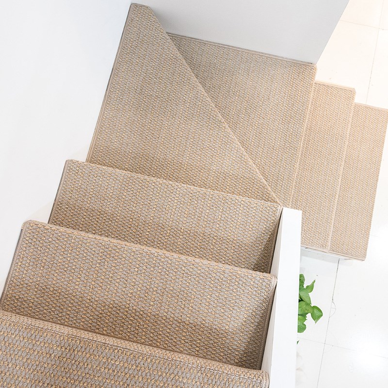 加厚简约实木楼梯网红踏步垫室内复式地垫阶梯P式台阶防滑地毯定