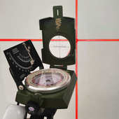 激光二十四山自动罗盘多功能指南针行山高精度随身携带指南针寻龙