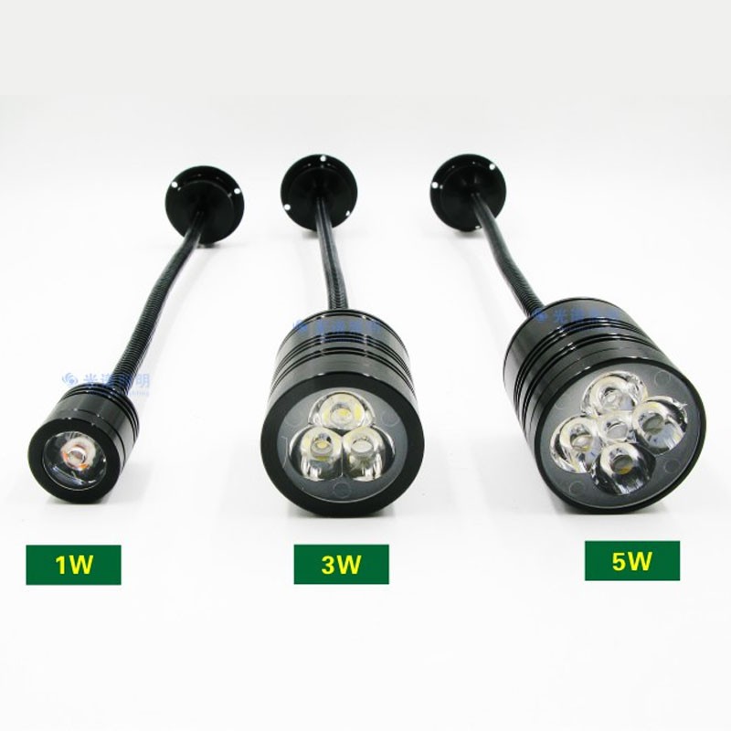 led明装软管射灯1W3W5W珠宝柜台微型展柜灯照画灯弯管长杆小射灯
