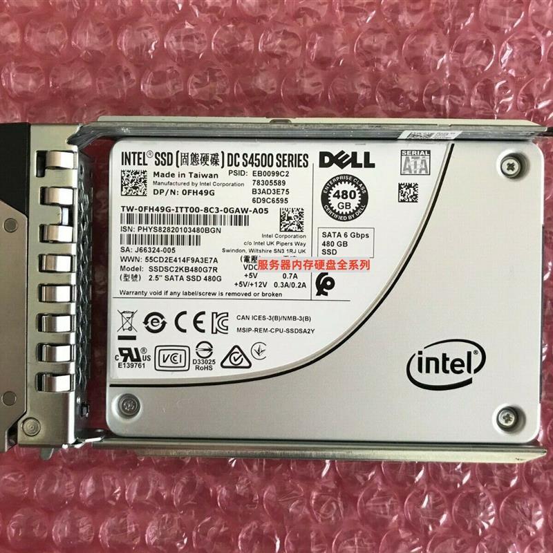 DELL R710 R720 R730 R740 固态硬盘 S4500 S4510 480G SSD SATA
