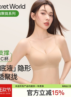 secretworld粉底液软支撑内衣女小胸聚拢舒适无痕收副乳新款文胸