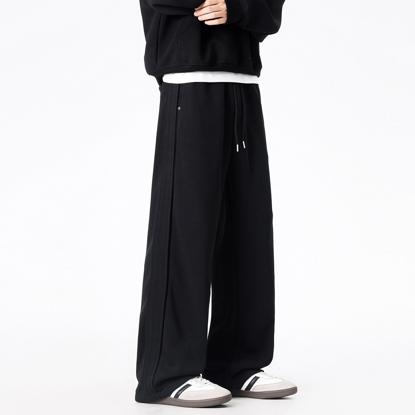 HuiTouLv 加绒加厚卫裤男冬季宽松运动直筒裤垂感重磅新款休闲裤,男装,休闲裤,淘宝优惠券,粉丝福利购,淘宝优惠卷