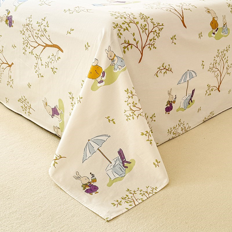 A类全棉b加厚床单单件100磨毛被单枕套单人双人学生宿舍三件套