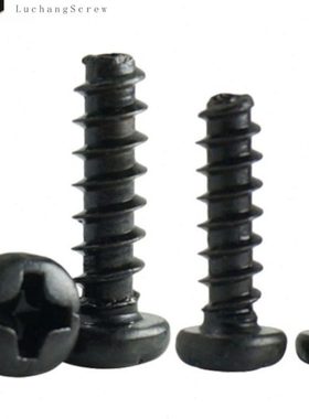 PB黑色十字圆头平尾断尾自攻M4*6-8-10-12-14-16-18-20-25-30mm