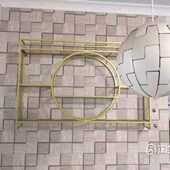 家居装 饰酒杯架酒水精现代挂壁式 美展示架壁挂子创意酒架酒柜金色