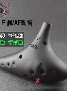 台湾雅浑调厚F孔陶笛AF磨砂黑色音2G1奏千年TN原装色风陶笛中音