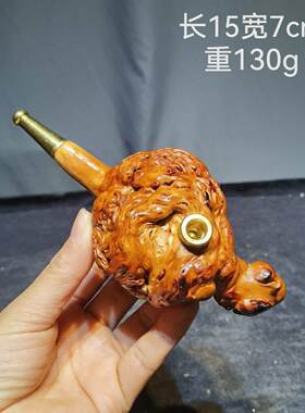 云南黑果木树瘤实木烟斗个性把玩可循环过滤型烟嘴文玩中细烟可用