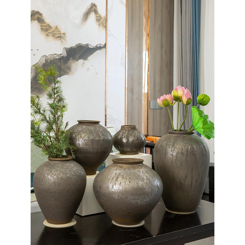 景德镇陶瓷桌面花瓶水养水培陶罐插花富贵竹鲜花家居客厅摆件装饰