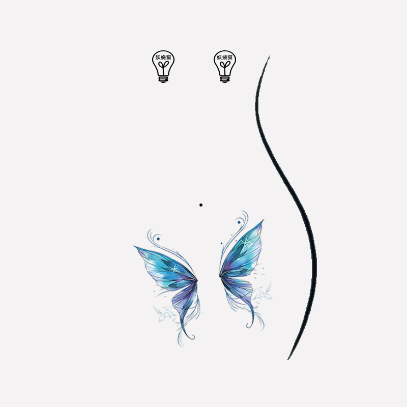 白虎纹身贴女士情感性感贴纸