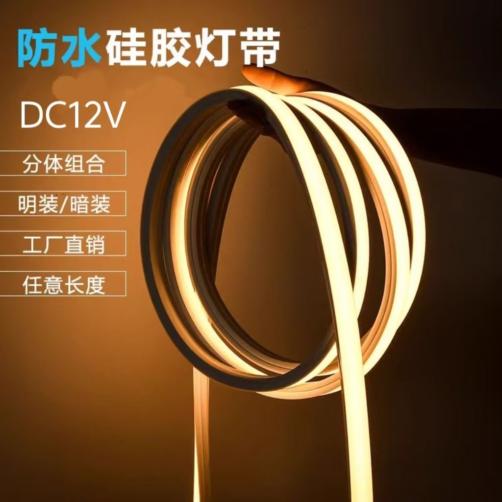 新款霓虹灯带led灯条户外防水超亮线形灯家用装饰客厅吊顶氛围灯