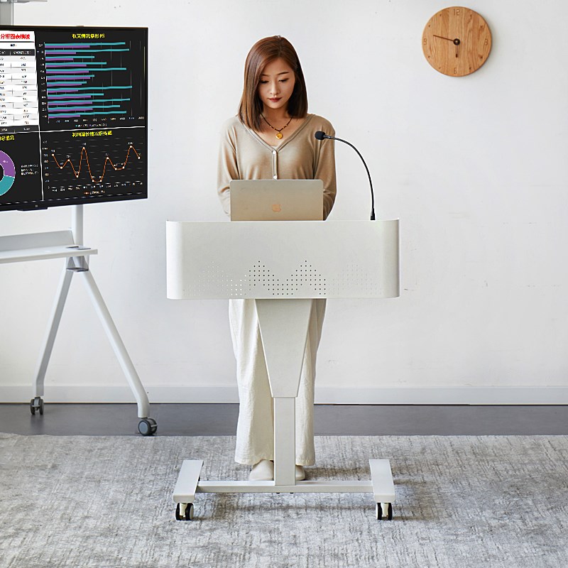 可移动讲台会议演讲台发言台培训教室讲台桌升Q降宣讲台主席主持