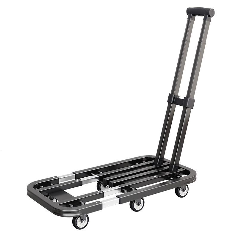 拉杆平板车行李快递n搬运车便携小拖车折叠手推车货车家用拉车小