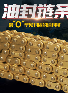 征和O-ring油封链条 428/520/525/530HO型摩托车链条金色油封链条