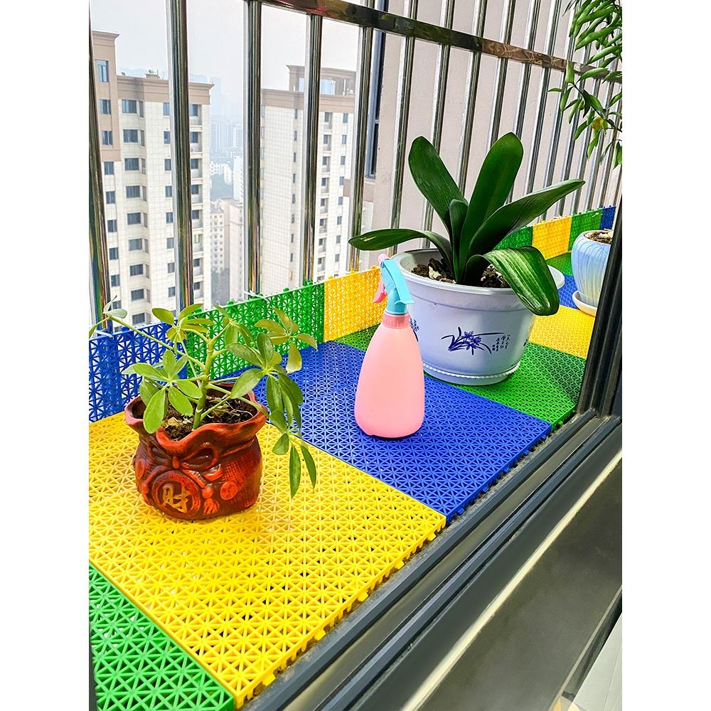 防盗网垫板防盗窗垫网阳台防漏网塑料花架窗台防护栏防坠落置物