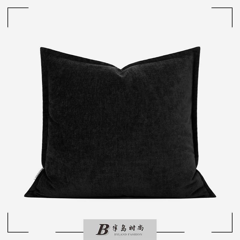 「为你写诗」侘寂双面黑色雪尼尔抱枕北欧靠包民宿沙发靠垫样板间,居家布艺,靠垫/抱枕,淘宝优惠券,粉丝福利购,淘宝优惠卷