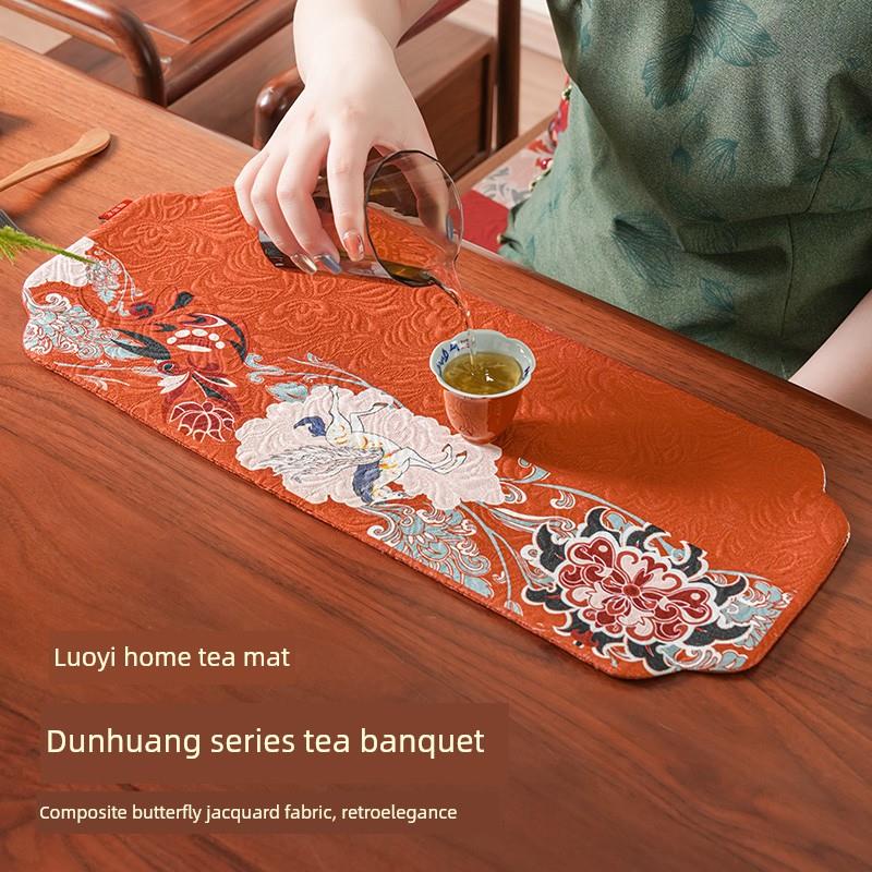罗一家敦煌系列茶垫茶垫中国茶几装饰品防水隔热垫茶盘垫茶壶垫