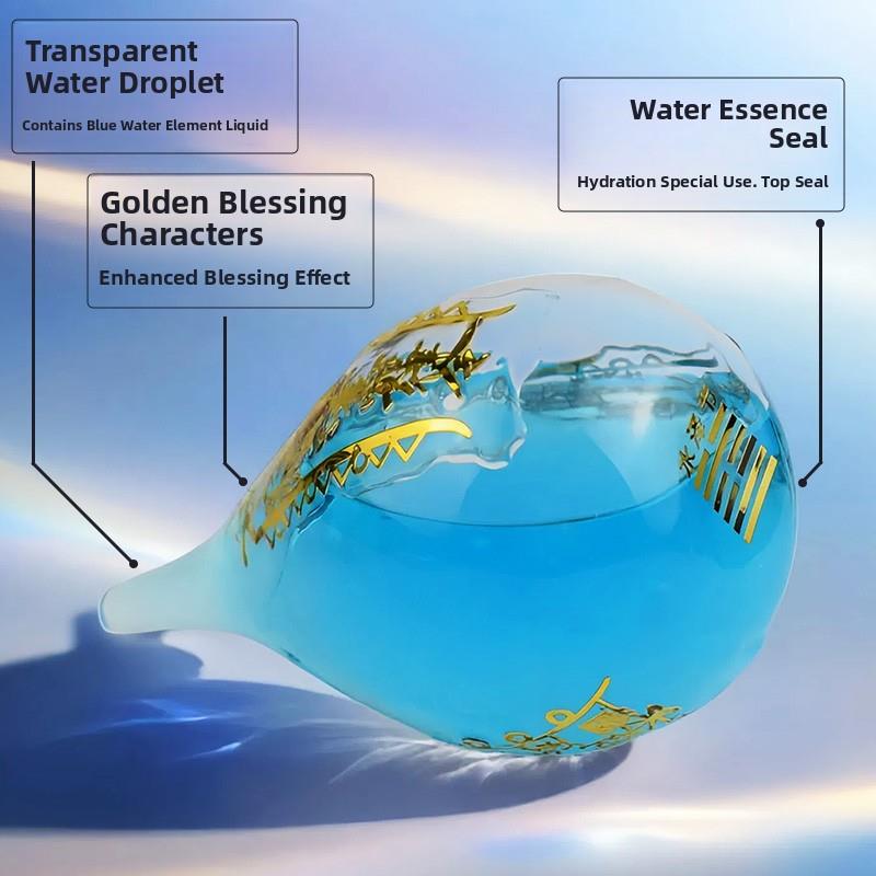 水五行摆件，水元素摆件，水晶球，水风格小摆件，办公家居入口大