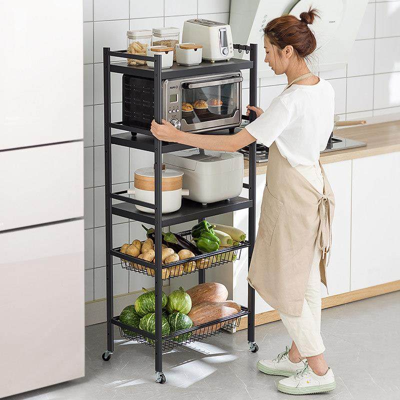 厨房置物架落地多层锅具烤箱微波炉置物架多功能菜篮子蔬菜收纳层,厨房/烹饪用具,果蔬置物架/篮/框,淘宝优惠券,粉丝福利购,淘宝优惠卷