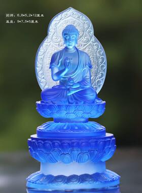 药师佛琉璃光如来佛像摆件居家佛堂桌面供奉桌面摆放礼佛佛具用品