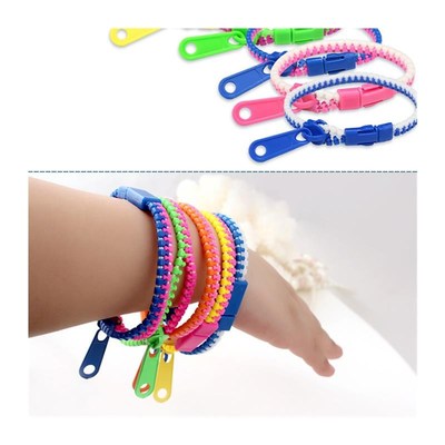 Random10PCs Creative Zipper Bracelet Toy for Kids Children