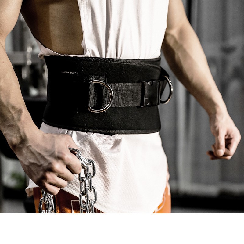 Weight Lifting Dip Belt with Chain Heavy Duty Core Support F
